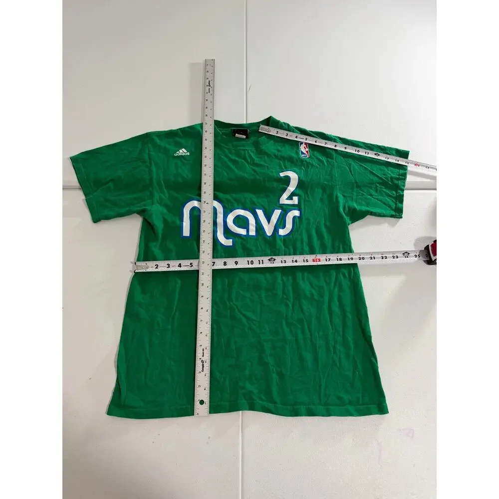 Adidas Dallas Mavericks Jason Kidd #2 Green NBA T-Shirt Sz M Retro
